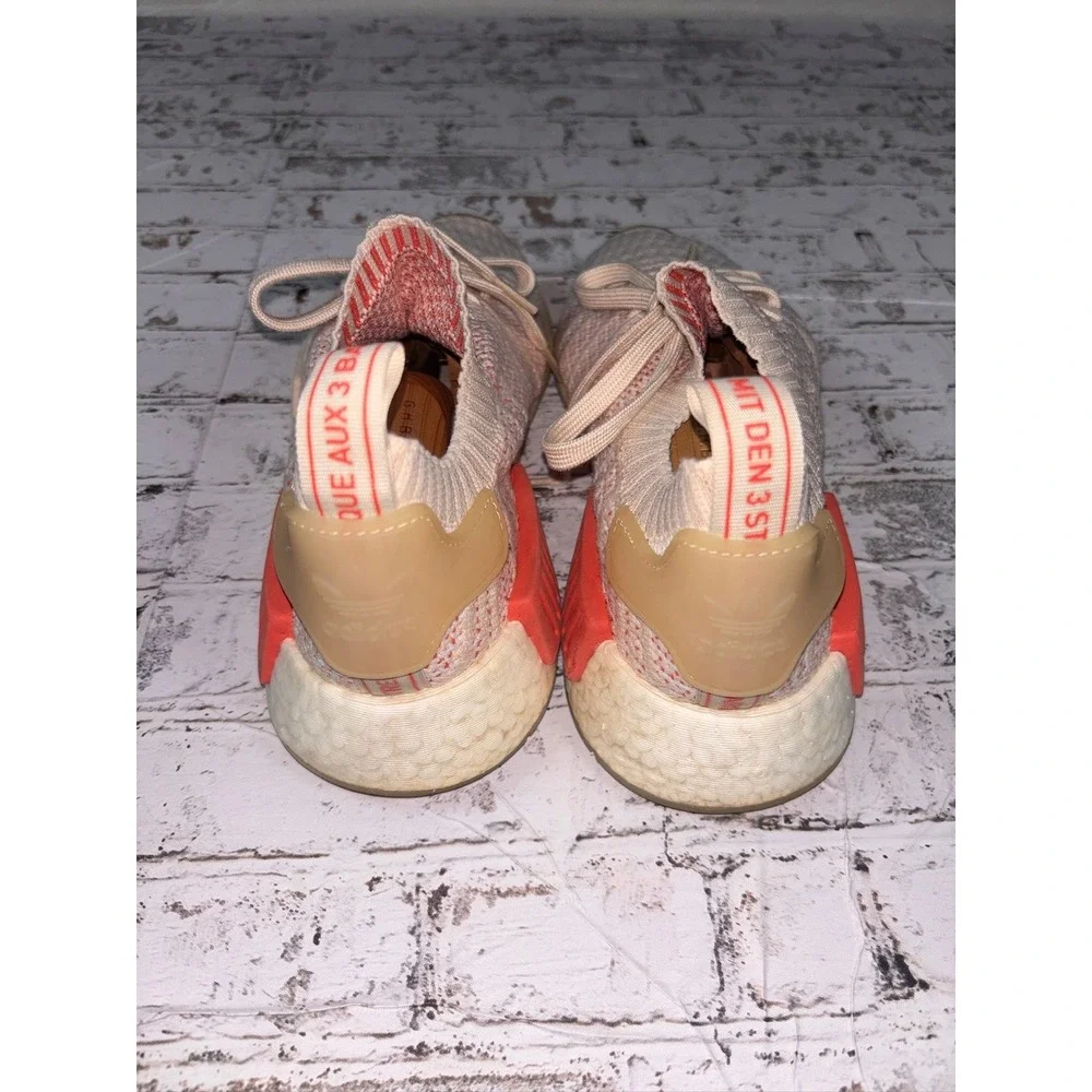 Adidas NMD R1‎ Primeknit Womens pink/white CQ2030 Running Shoes Size 8.5
